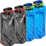 VIEVRE 4 Stück Faltbare Trinkflasche, Wiederverwendbare Trinkflasche Faltbar, BPA-Frei,...