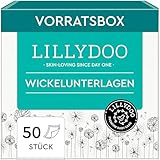 LILLYDOO hautfreundliche Baby Wickelunterlagen 60x 60 cm, 50er Pack (5x10 Stück), Weich, Ohne...