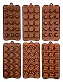Backform Pralinenformen Set aus Silikon zum Backen, Bonbons Kleine flexible Form für Muffin harte...