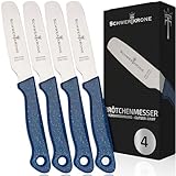 Schwertkrone® Buckelsmesser 4er Set [MADE IN SOLINGEN - DE] - Brötchenmesser - Brotzeitmesser...
