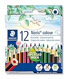 STAEDTLER Buntstifte Noris colour 185 01, rutschfeste Soft-Oberfläche, hohe Bruchfestigkeit, Made...