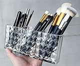 JUXINE Kosmetik Organizer, Make Up Pinsel Aufbewahrung,3 Fächern Kristall Makeup Pinsel Halter für...
