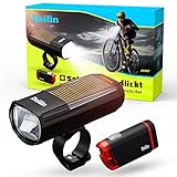 Deilin Fahrradlicht Set LED Fahrradbeleuchtung USB Aufladbar Fahrradlampe, IPX5 Wasserdicht...