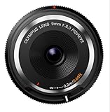 Olympus Body Cap Objektiv 9mm 1:8.0 Fisheye, geeignet für alle MFT-Kameras, schwarz