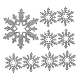 TOGEVAL 12 Stück Teiliges Weihnachts-Schneeflocken-filzuntersetzer- Effiziente Wärmedämmung...
