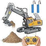 PREBOX Ferngesteuerter Bagger für Kinder ab 3 4 5 6 7 8 9 Jahren Junge 2.4 GHz Bagger Ferngesteuert...