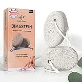 Bimsstein Fußpflege [2er-Set] Hornhautentferner Grob Hornhaut - Hände und Füße – Natur Stein...