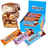 FitnesSHOCK Proteinriegel Set Mix Box Protein Bar ohne Zusatz von Zucker mit hohem 20% Proteingehalt...