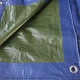 Tenax Cover All Plane mit Ösen 4,00x6 m Grün-Blau 90 g/m², Abdeckplane für Holz, Gartenmöbel,...