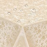 Tischdecke Outdoor Abwaschbar, rechteckig Plastik Tischtuch Tablecloth, Wasserdicht, Wetterfest,...