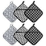 6 Stück Topflappen, Hitzebeständige Set, 18 x 18 cm Quadratischer Topflappen Aus Baumwolle...
