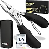 ROBBX® Profi Nagelzange für starke Fußnägel und Fingernägel | Weicher Griff | Inklusive...