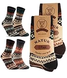 FORVEVO 4 Paar Wintersocken Herren Damen,Warme Alpaka socken,Weiche Wollsocken Stricksocken...