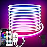 segrass 10m Neon Led strip，APP Steuerung,mit Fernbedienung, IP65 wasserdichte flexible Neon LED...