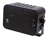 Dynavox 3-Wege Mini-Box mit Halterung für Wandmontage, Paar, Kleiner Surround-Lautsprecher für...