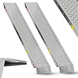 Belko® 2X Auffahrrampe 400kg Tragkraft | 160x23cm | Nicht klappbar | Verzinkter Stahl | rutschfest...