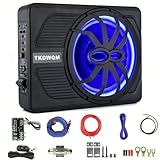 TKOWQM Auto Subwoofer,10' 800W Schlanker Car Subwoofer für den Untersitz,Eingebauter...