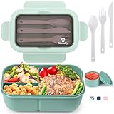 Brotdose mit Trennfächern Set,1250ml Lunchbox mit Fächern Kinder/ Erwachsene,Lunch Box...