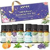 ASYBO Ätherische Öle Set, 8 x 10 ml Aromatherapie Duftöle Set, 100% reines natürliches...