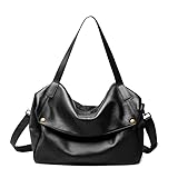 MOSAMHUA Übergroße Weiche Leder Shopper Tasche Damen, Lässige & Geräumige Handtasche,...