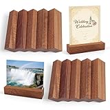 YIMETOP 10 Stück Kartenhalter Holz, Ebenholz Ständer als Tischkartenhalter, Menükartenhalter,...
