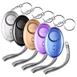 SUNMAY Persönlicher Alarm, 5 Stück, 140 dB, Selbstverteidigungsalarm mit LED-Licht,...