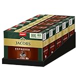 Jacobs Kaffeekapseln Espresso Intenso, Megapack XXL, Intensität 10/12, 5 x 40 Getränke, Nespresso*...