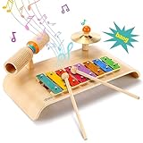 wingyz Kinder Xylophon Set, Musikinstrumente für Kinder ab 1 Jahr, Musik Kinderspielzeug, Holz...