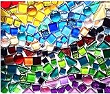 BTMIEY 200 g bunte Kristall-Mosaik-Fliesen, kleine Mini-Mosaik-Fliesen zum Basteln, für Badezimmer,...