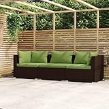 MSLAONXC 3-Sitzer-Sofa mit Kissen,Terrassenmöbel,Garten-Sofa,Sofa für...