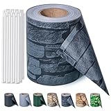 Sichtschutzstreifen Zaun 35 m x 19 cm inkl.20 Clips, PVC Sichtschutz Zaunfolie Sichtschutzstreifen...
