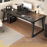 Computertisch aus der Mitte des Jahrhunderts, Chefschreibtisch mit verdicktem Rahmen, Arbeitszimmer,...