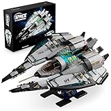 PlaySynthe Raumstation Raumschiff Bausteine, 739 Teile Interstellarer Kreuzer Klemmbausteine Modell,...