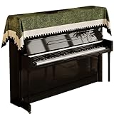 Klavierabdeckung für Klaviere, Oberteilabdeckung, Stoff aus Baumwoll-Leinen-Mischung,...