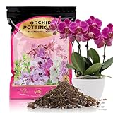 GOTVUGE Organische Orchideenerde mit Rindenmischung – All-Natural, Schnelle Entwässerung für...