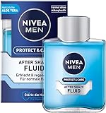 NIVEA MEN Protect & Care After Shave Fluid (100 ml), beruhigendes After Shave, Hautpflege nach der...