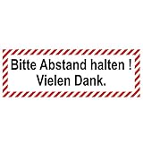 wall-art-design 1 Stück Bitte Abstand halten. Vielen Dank. Aufkleber - 200x70 mm, selbstklebend,...