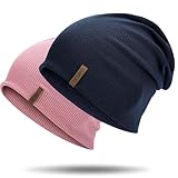 HAMUNI Mütze Damen Dünne Mütze Herren - Slouch Beanie Mütze - Leicht Weich Chemo Mütze -...