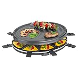 Clatronic RG 3776 Raclette-Grill, 1400 Watt, zum Grillen und Überbacken, Cool Touch-Gehäuse,...