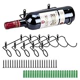 BSTKEY Weinflaschenhalter zur Wandmontage, Eisen, für Rotwein, Getränke, Likörflaschen,...