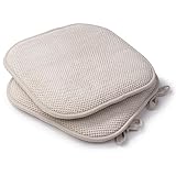 Paco Home Sitzkissen mit Schnüre 40x40 Memory-Schaum-Kissen Stuhlkissen Uni Sitzauflage Innen 2er...