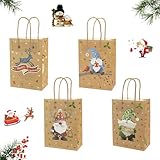 Gaoyong Geschenktüten Weihnachten, 4PCS Geschenktaschen Weihnachten, Weihnachtsgeschenktüten mit...