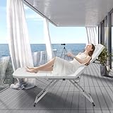WWENDNDYS Portable Tattoo Beauty Room Spa Salon Facial Bed Beauty Massage Chair White Tri-Fold...