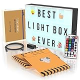 TESTSIEGER LED Lightbox mit Buchstaben – A4 Leuchtkasten mit Farbwechsel, MEGA Set inkl. 173...