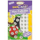 Günthart BackDecor 48 Mini Zucker Fußbälle Zucker Fußball aus feinem Zuckerguß, Soccer Sport...