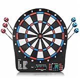 Haoteey Elektronische Dartscheibe, digitale Dartscheibe, weiche Spitze, 32 Spiele und 359 Varianten...