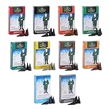 Crottendorfer Räucherkerzen 10er Pack (10 x 24 Stück) – Weihrauch, Tannenduft, Sandelholz,...