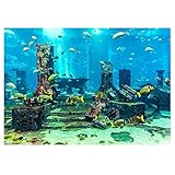 PVC Coral Aquarium Hintergrund Unterwasserposter Aquarium Wand Dekorationen Aufkleber für...