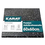 KARAT Antivibrationsmatte 60 x 60 cm, 5 mm dick - zuschneidbare Antivibrationsunterlage für...