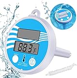 Schwimmende Pool Thermometer, Schwimmbadthermometer, Digitales Solar-Schwimm Wasserthermometer mit...